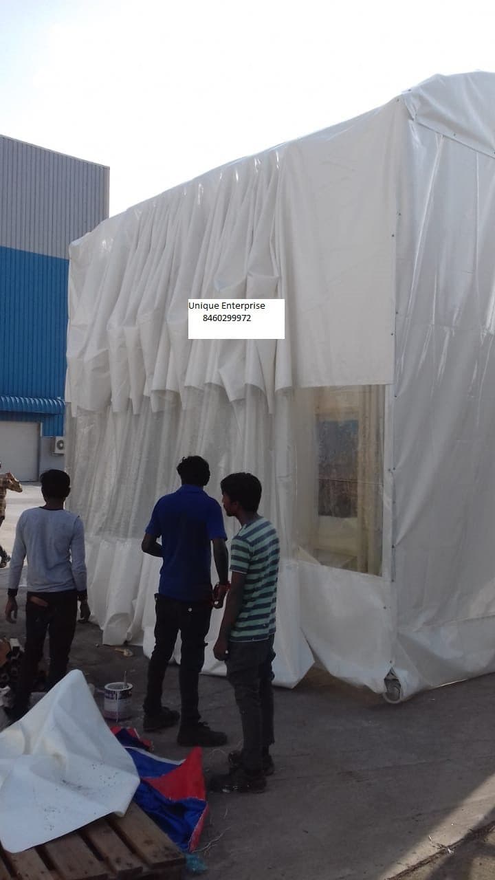 Portable Tent Installation Side